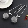 Creative Stainless Steel Tea Strainer Flower Tea Seasoning Filtration Tennis Ball Household Tea Brewing with Handle