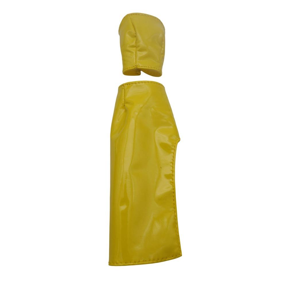 Casual Wear Girl Clothes Accessories Fashion Doll PU Leather High Neck Dresses for 29~30cm Dolls