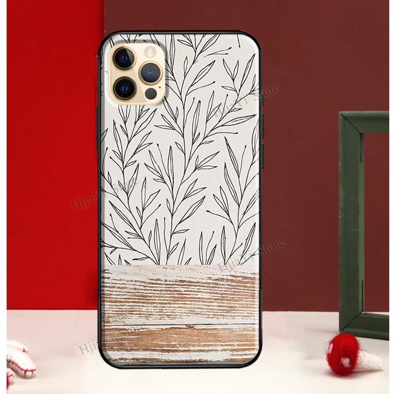 Boho Botanical Leaf Cow Cactus Phone Case For iPhone 11 14 13 Pro Max 12 Mini X XR XS Max 6S 7 8 Plus SE 2020 TPU Cover