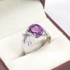 Amethyst Oval Cut Gemstone With 925 Sterling Silver Ring For Men's #A701 JL375658920411