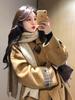 Petite 2025 Korean Autumn Wool Coat: Elegant Hepburn Style, Popular High-End Women's Outerwear.