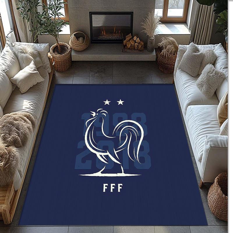 France national football team Printed Flannel Area Rug Non Slip Soft Polyester Floor Carpet Indoor Decor Mat for Bedroom Living Room Sofa
