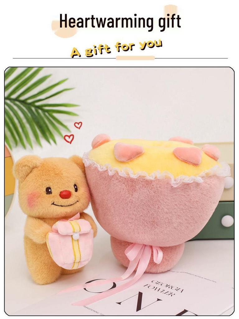Cute Bear Bouquet Doll: Creative Detachable Valentine's Day or Birthday Gift for Girlfriend
