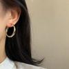 Geometric Metal Earrings A Niche Design of Ear Loops Are Simple and Versatile Earrings for Women