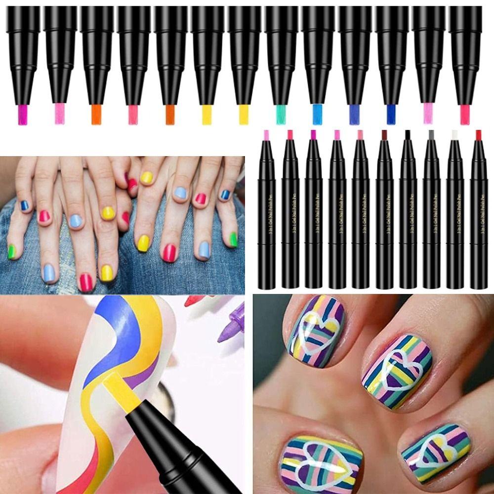 

Водостойкая гелевая ручка для ногтей, быстросохнущая ручка с абстрактными линиями, ручка для рисования, новая ручка для лака для ногтей