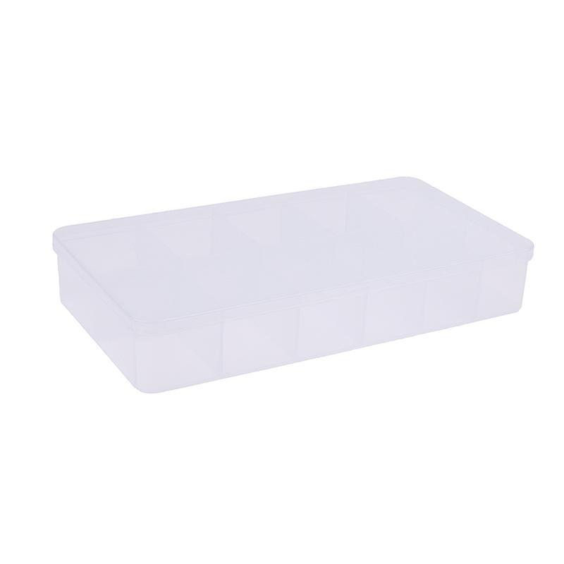 Fake 2 Size Nail Box Nail Tip Empty Box Multicolour Nail Art Case Container Box Acrylic Storage Case 11 Grids Tool