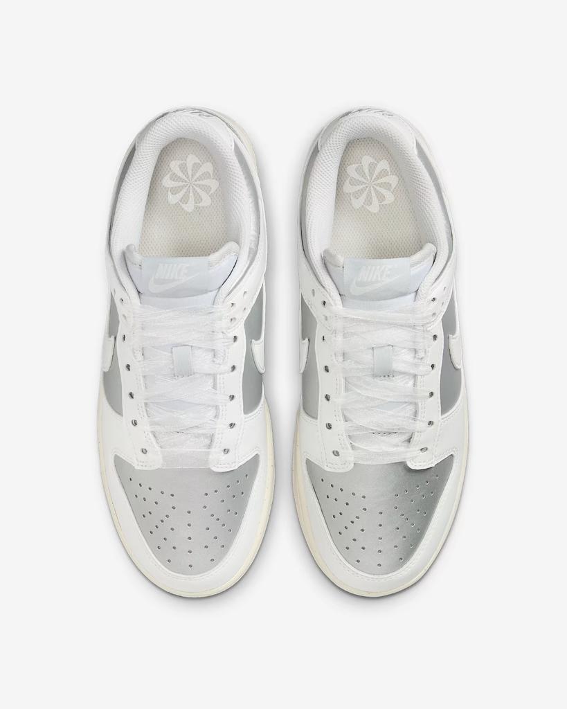 IB7311-001 Nike Dunk Low Next Nature Metallic Platinum (Women's)