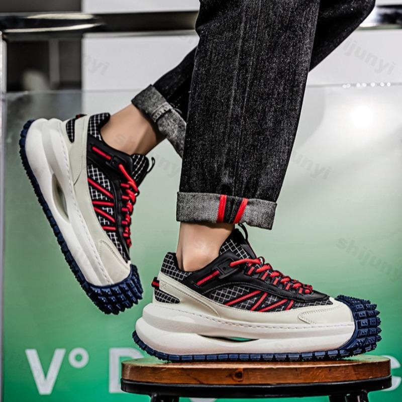 Modne Męskie Buty Casual 2025 Nowy Wiosenny Trend Modowy Wszechstronne Buty Sportowe na Grubej Podeszwie Odporne na Ścieranie Wygodne Sneakersy Chunky