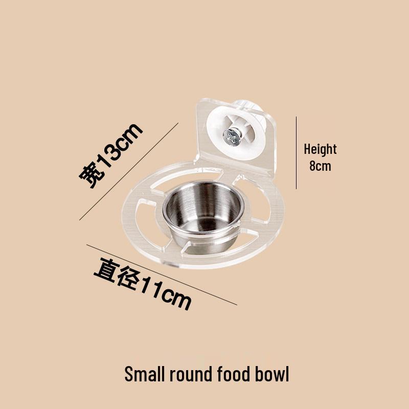 Нержавеющая сталь Акрил Анти-разливной Попугай Птица Кормушка Дозатор