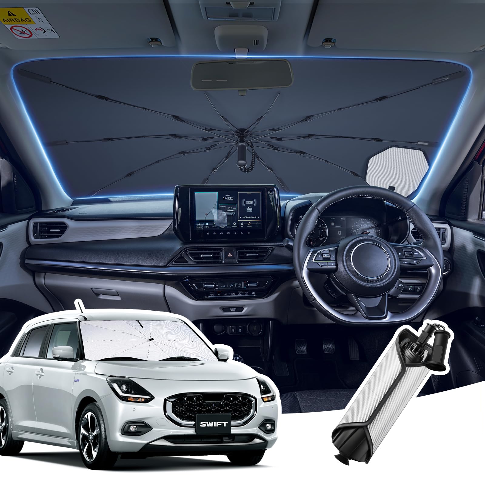 

LANGBEAN 2026 New Design Suzuki Swift Dedicated Sunshade Front Light Blocking Heat Insulation UV Cut Series Car Sunshade Complete Light Blocking