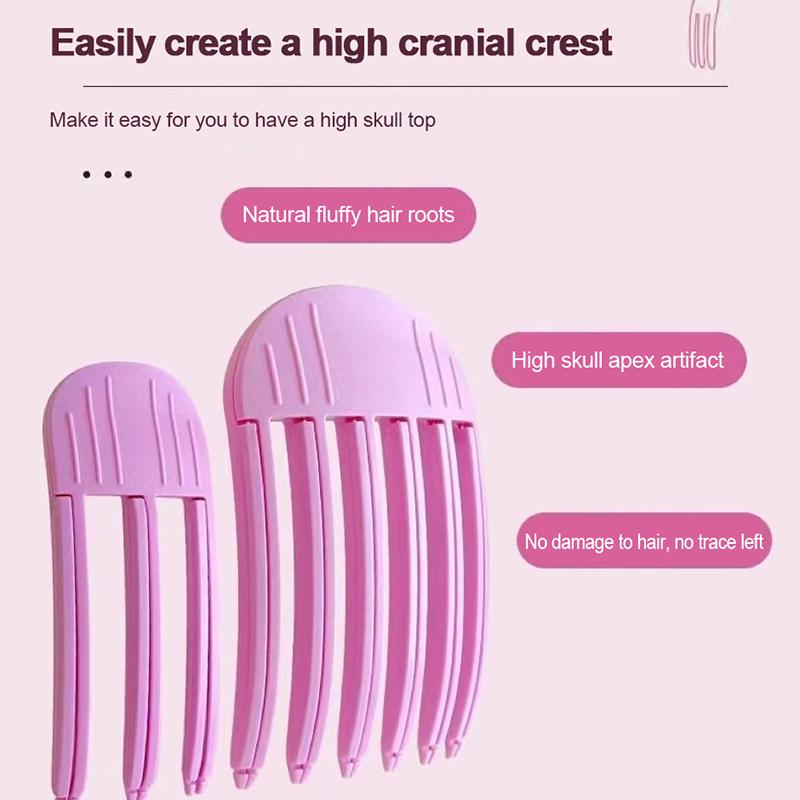 New Hair Care Roots Natural Fluffy Hair Clip No Heat Plastic Hair Curler Twist Styling Diy Tools 3/ 6 Teeth Comb Fluffiness Tool