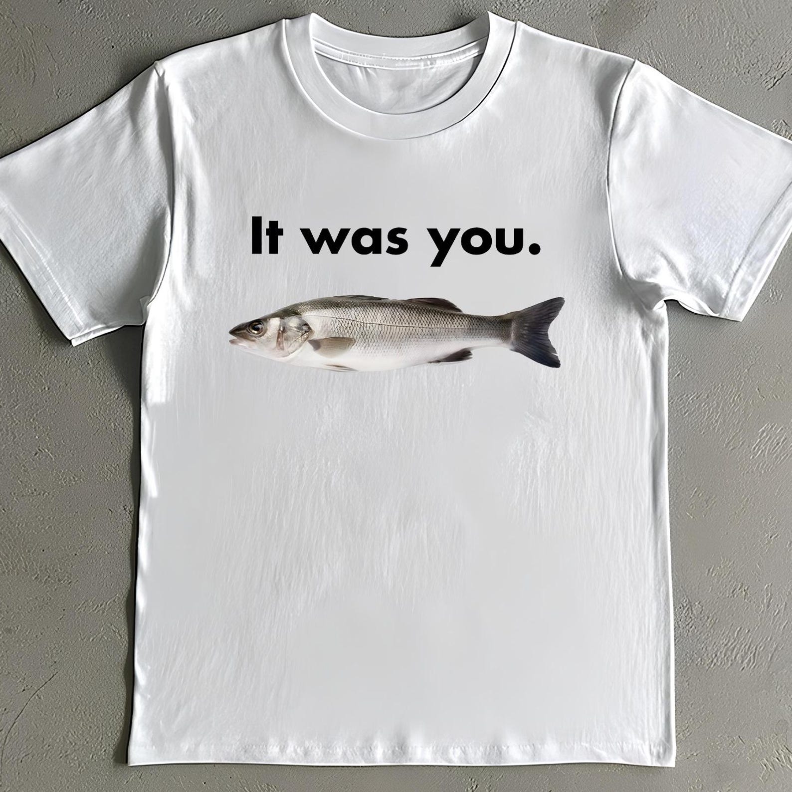 It Was You Fish Shirt - Surreal Fish Meme T-Shirt - Weirdcore Tee M