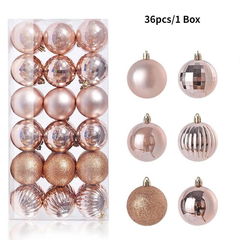 4CM Christmas Decoration Christmas Balls Hanging Xmas Tree Pendant for Home Party Decor 2025 New Year Navidad Gifts Ornaments