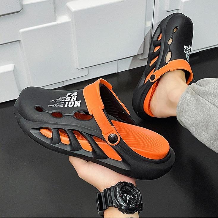 

Мужские массажные тапочки для отдыха на природе с мягкой подошвой, нескользящая пляжная обувь для мужчин, хит продаж, домашние тапочки с носком из ЭВА, сандалии, большой размер 38-47 44-45 синий