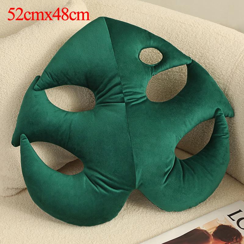 INS Green Leaf Pillow Plush Stuffed Plants Monstera Philodendron Seat Cushion Plushie Peluche Sofa Chair Home Decorate Prop