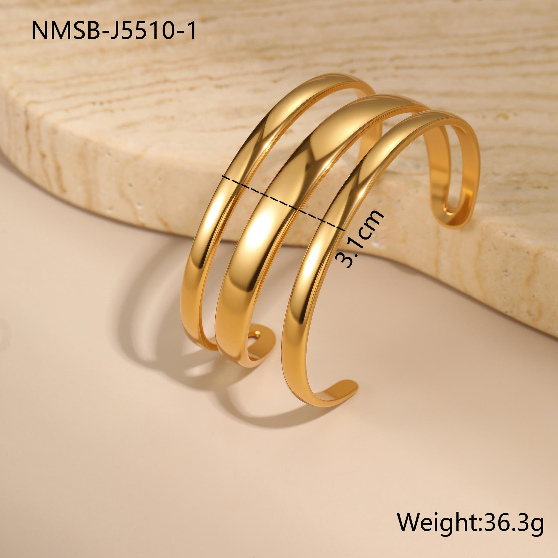 GEMCHIC Women s Minimalist Geometric Open Bangle Bracelet Set