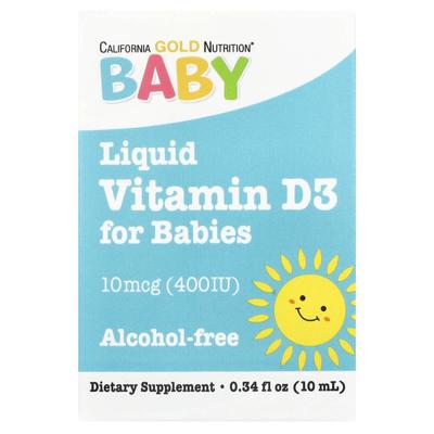 Vitamin D3 Drops for Infants, 10Mcg(400Iu), 10Ml(0.34Fl Oz)