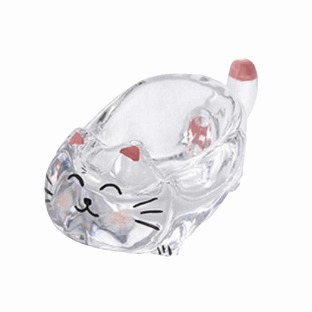 Glass Seasoning Dipping Dish Transparent Cute Sauce Dishes Cat Shaped Seasoning Dish Sauce Serving Style 4