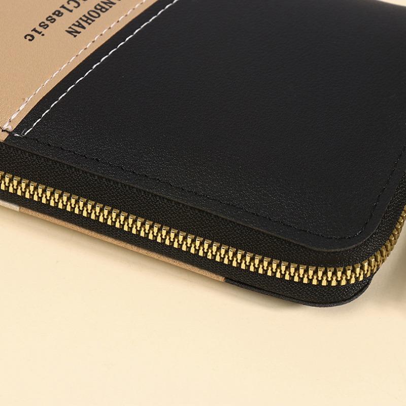 New Wallet Long Women's Zipper Wallet Female Student Color Blocked Versatile Handheld Phone Bag