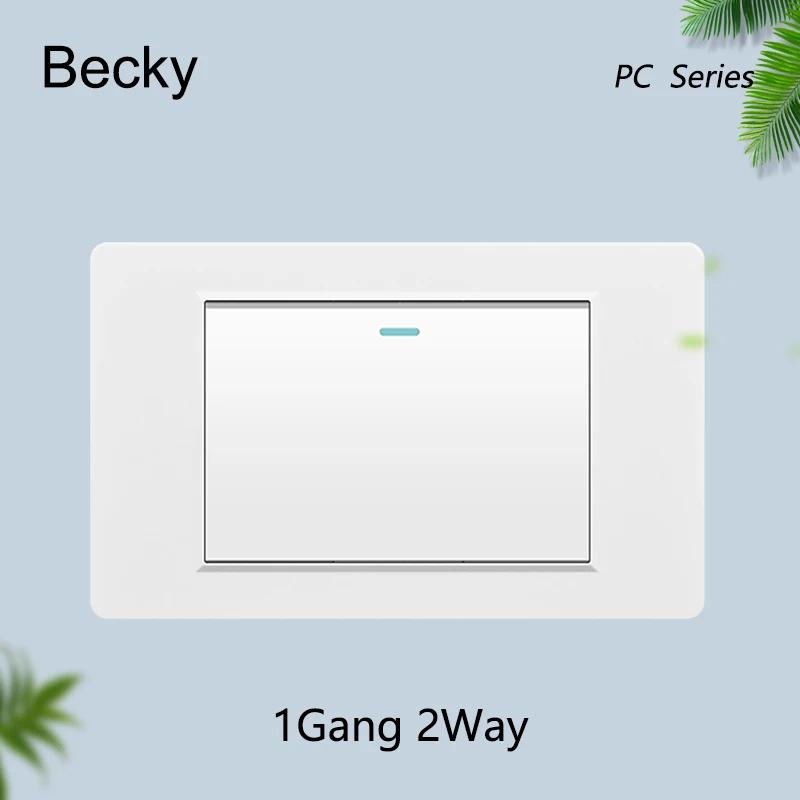 

118 Rectangular PC Panel Wall Light Switch US Standard Wall Light Switch Socket 2USB Type C Wall Power Socket Light White Switch