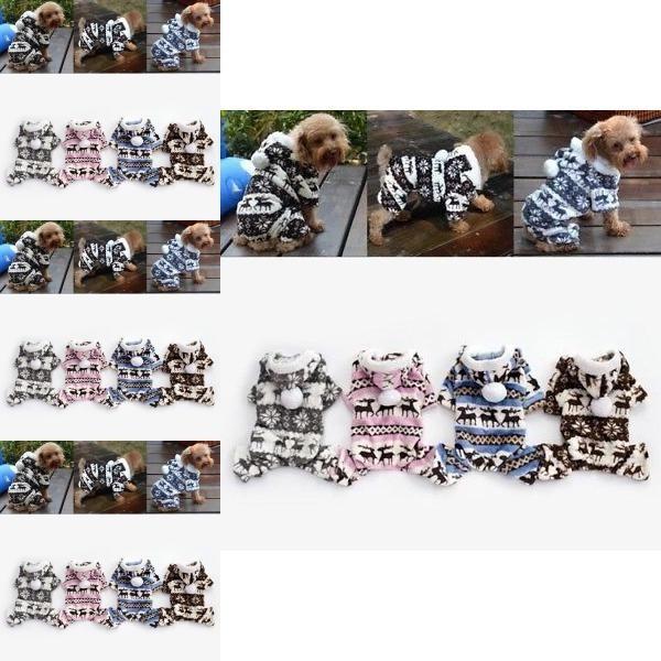 Premium Quality Warm Pet Dog And Cat Apparel Pajamas Hoodie For Winter Comfort