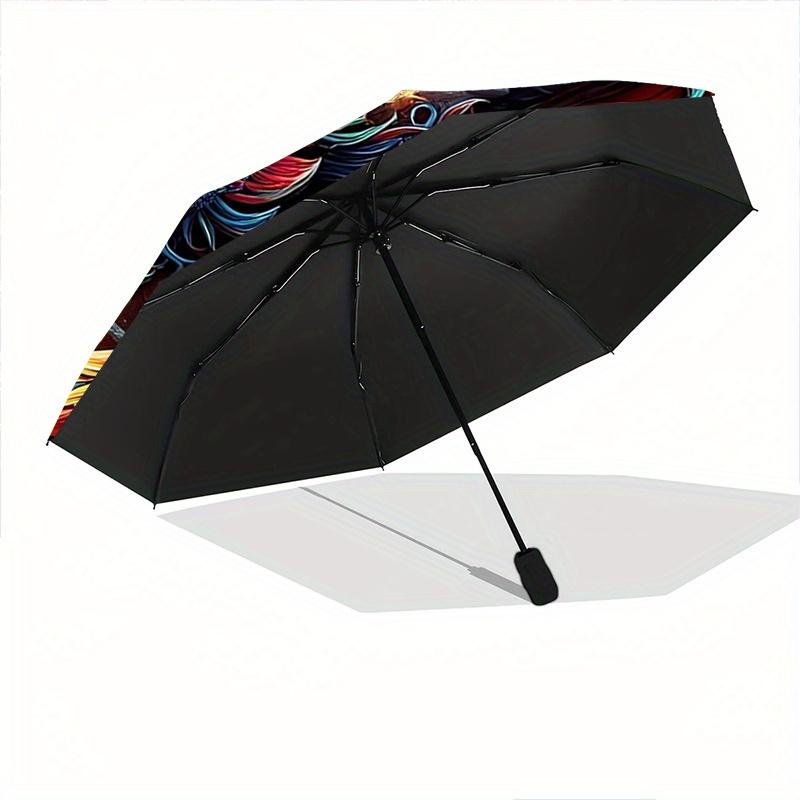 1pc Colorful Dragon Battle Automatic Opening and Closing Umbrella - Small Umbrella Suitable for Various Occasions C064