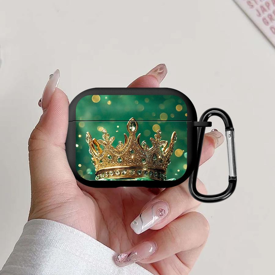 Pink Crown Case For Airpods 3 4 Pro 1 Pro2 2 Pro3 Earphone Cases Cover