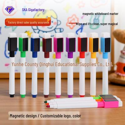 Magnetische Whiteboard-Marker zum Abwischen mit Radierer - Wasserbasiert, Bunt, für Kinder-Zeichenbretter