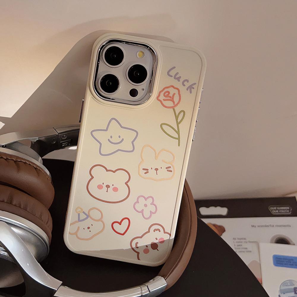 Cartoon Colorful Animal Case for iPhone 16 iPhone 16 Pro Max