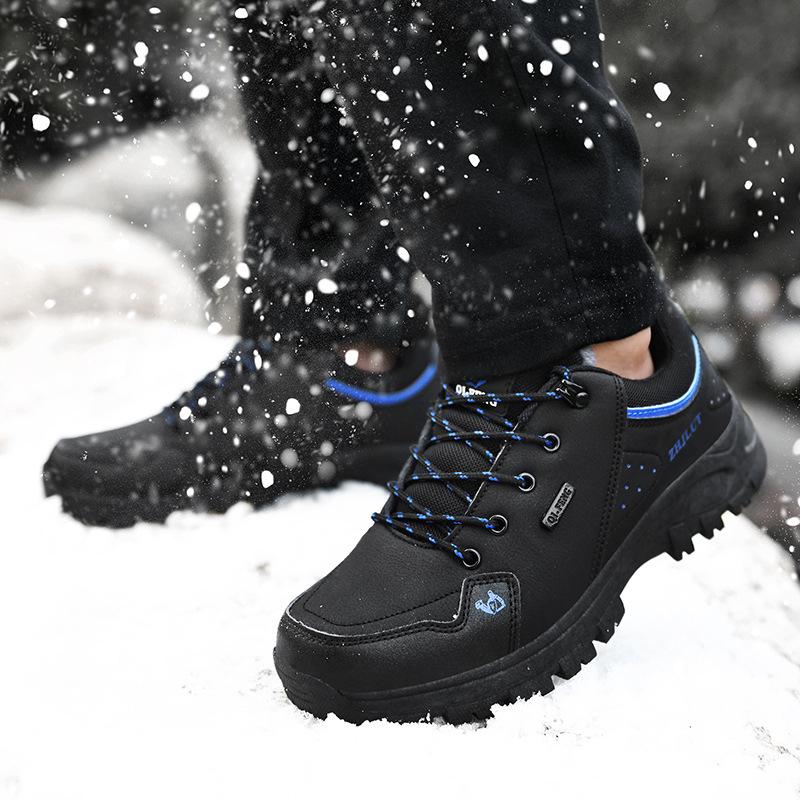 Autumn/Winter Outdoor Low-Top Hiking Shoes for Men & Women - Cotton Lined