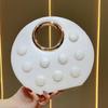 Round Evening Dress Bag, Fashionable Cross-body Handbag for Ladies, Elegant and Simple Chain Bag for Women