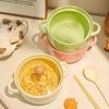 ZISIZ Cream Style Ceramic Noodle Bowl Collection