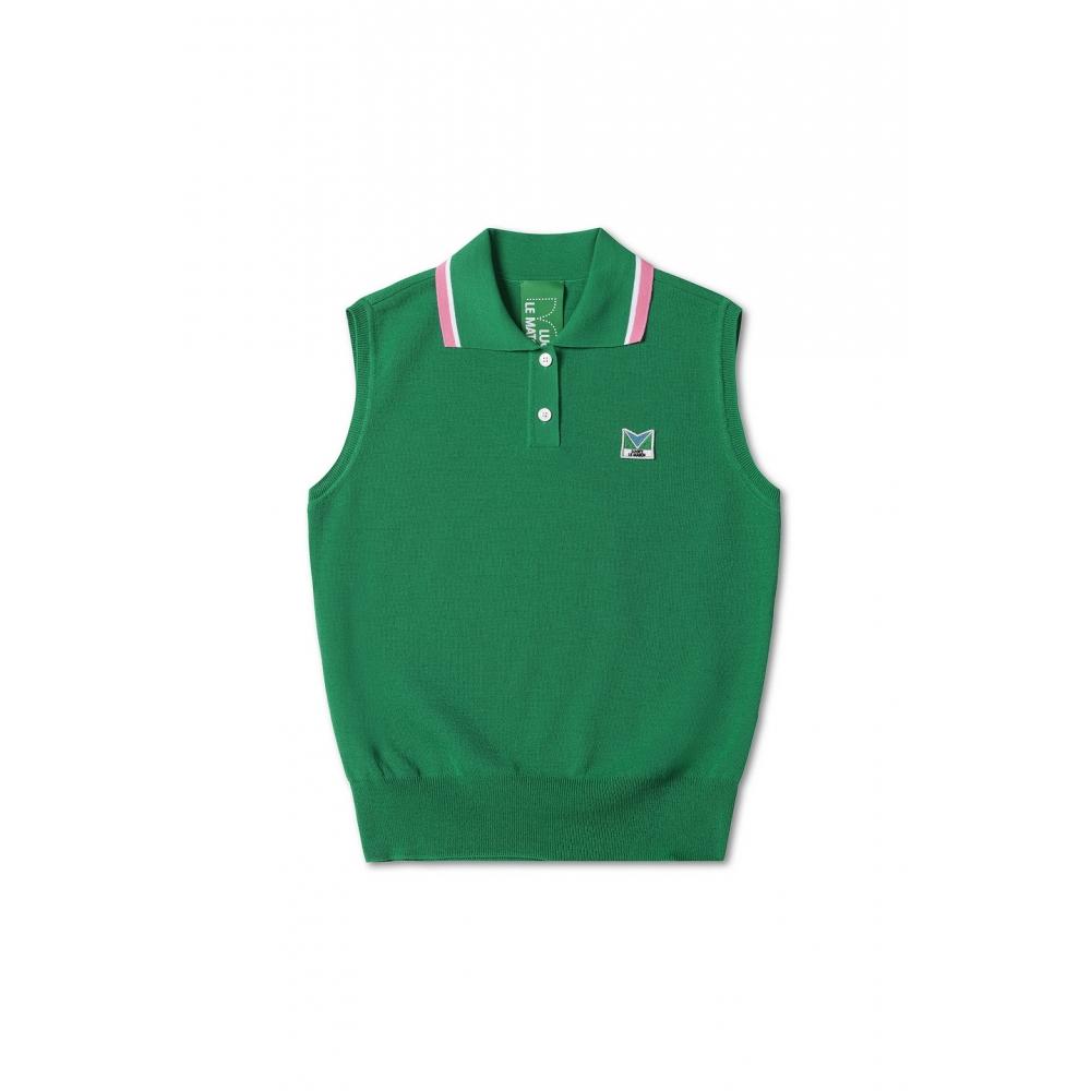 

LUCKYMARCHE Sleeveless Sport Knit Top for womenQWWAX22417GRX