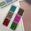 6Grid 3D Christmas Alloy Gold Snowflake Nail Charms 26/28pcs Christmas Tree/Wreath/Bell Gems Rhinestones Winter Holiday Nails