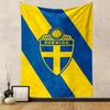 Swedish Football Crest Design Patterned tapestry home decor, suitable for bedroom and living room, gift