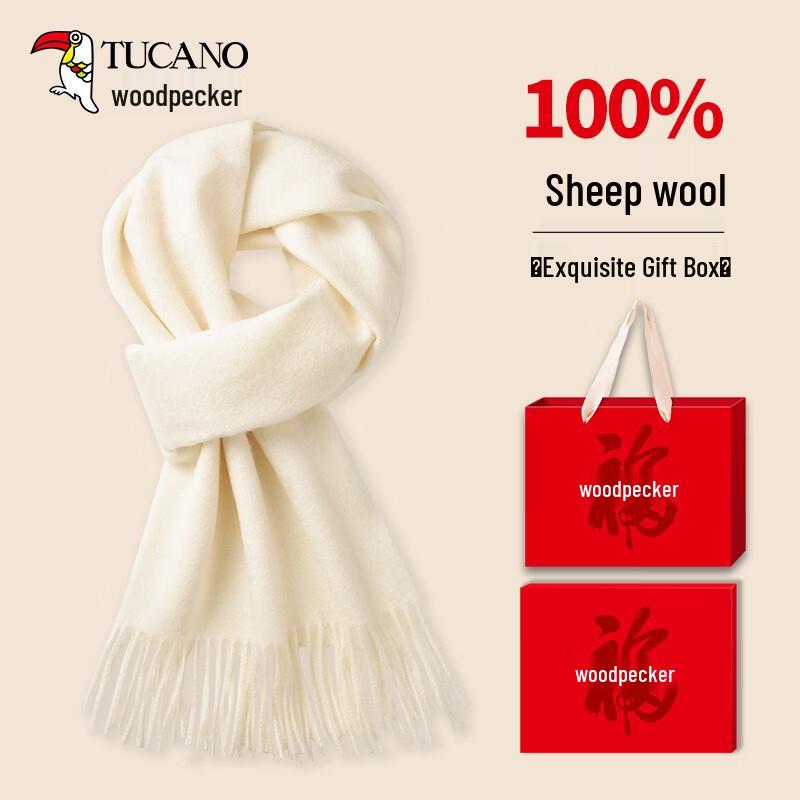 

Woodpecker Women s Pure Wool Winter Scarf One Size