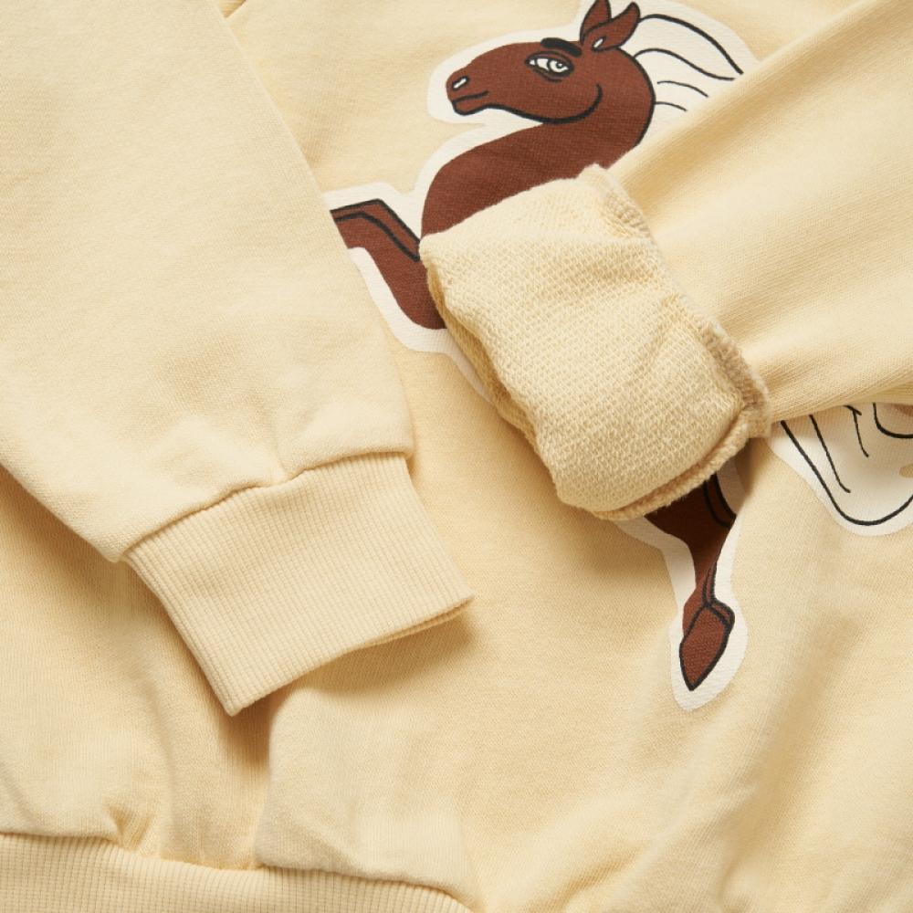 Mini Rodini 2272015523  Horses Sp Sweatshirt  Horse Print Kids Sweatshirt
