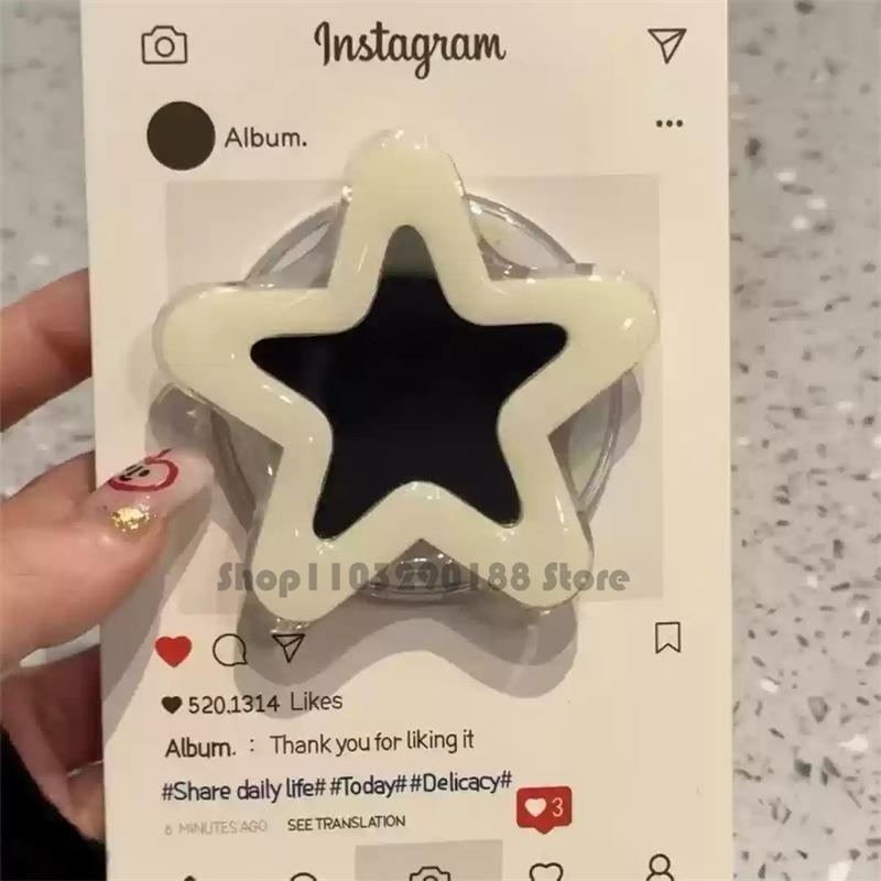 Korean Cute Cartoon Star Mirror Magnetic Holder Grip Tok Griptok Phone Stand Phone Holder Support For iPhone Magsafe Smart Tok