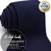 [WANDM] (Wandam) 7cm Wide Knit Tie, Washable, Solid Color, Navy Blue