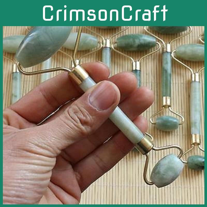 Exquisiter Weißer Blütenjade Gesichts-Massage-Roller Schönheitswerkzeug Gesichtsmassagegerät