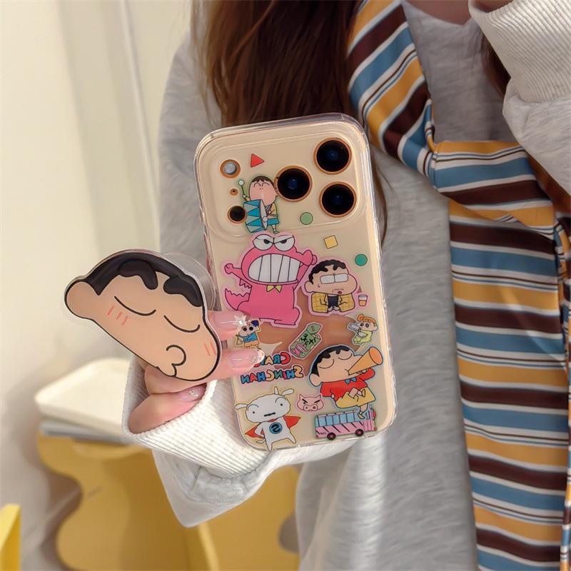 Shin-chan Trumpet Stand iPhone Case for 16ProMax/15/14