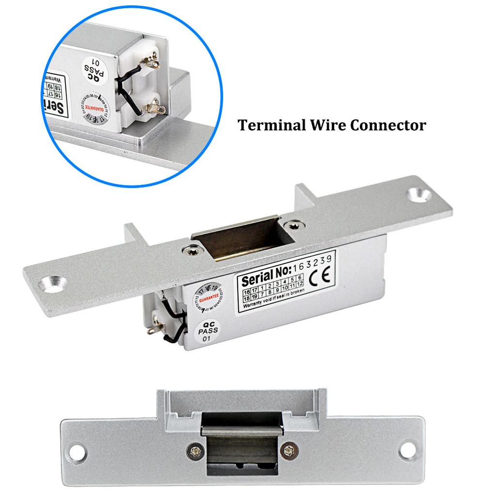 Goldbridge Factory Price Heavy Duty 12V Short Panel Electric Strike Lock Keyless Stainless Steel for Sliding Doors