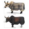 Simulated Animal Gray Brown Consumption Cow Model Ornament Set Desktop Ornament For Educational Play And Kids Collection