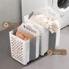 Foldable Wall-Mounted Laundry Basket: Punch-Free, Multifunctional, Large Capacity Storage Bucket for Bathroom.