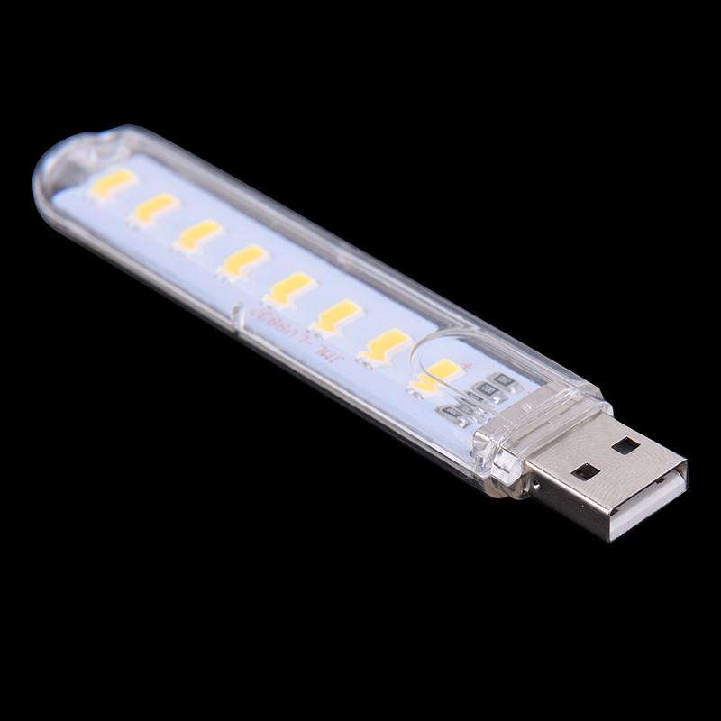 Mini Led Portable 5V 8 Led Usb Lighting Computer Mobile Power Lamp Night Light