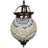 Spherical Shaped Glass Pendant/Hanging Turkish Lamp, Bulb Not Included (Multicolour, Made In India)