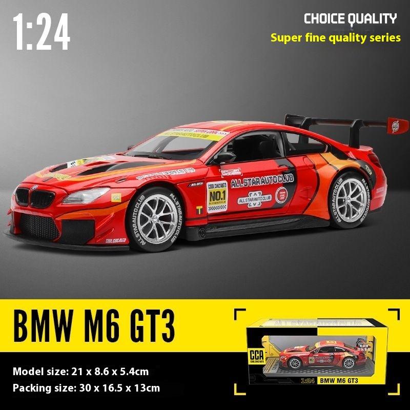 1:24 BMW M6 GT3 Super Sports Závodní Slitina Kovový Model Auta Zvuk Světlo Volba Cool Chic Auto Sběratelství Hobby Dárek S Přítelem
