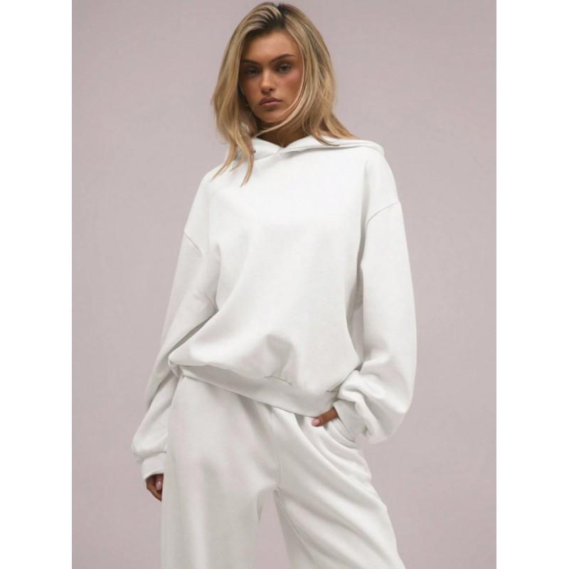 Womens Oversized Hooded Sweatshirt Wide Leg Pants Set Casual Lounge Outfit Winter