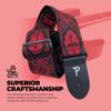 Jacquard Guitar Strap Cross Perri's TWS-7071 Black/Red