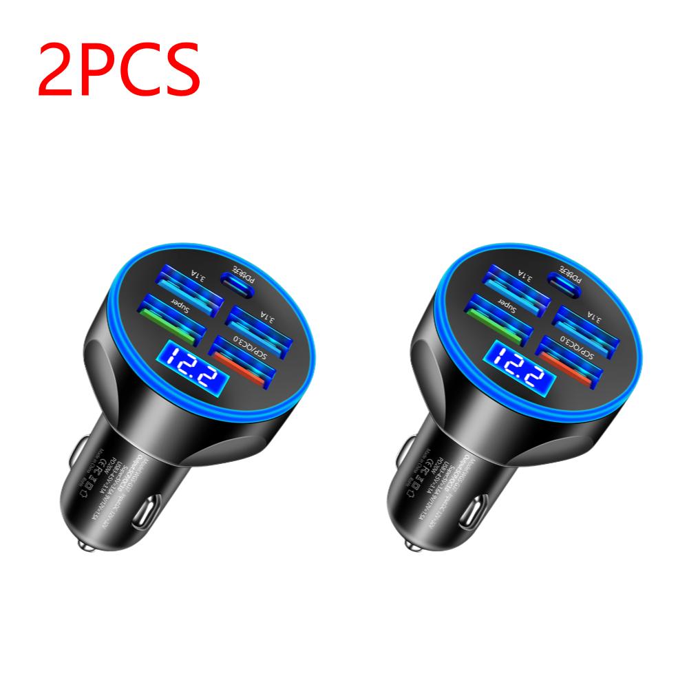 4usb PD 20W Car Charger QC 3.0 Fast Charging Mini Auto Mobile Phone Adapter Portable For iPhone Samsung for Huawei Xiaomi
